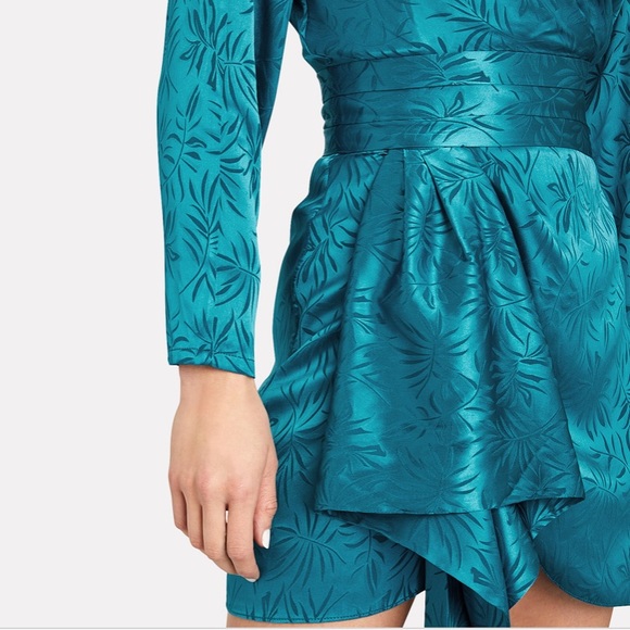 NWT Ronny Kobo Santana Satin Jacquard Mini Dress - Picture 4 of 10